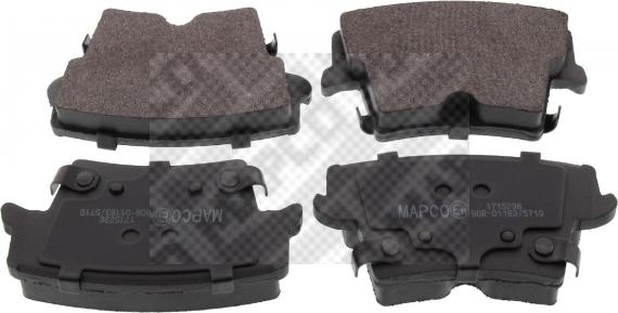 Mapco 6895 - Тормозные колодки, дисковые, комплект autosila-amz.com