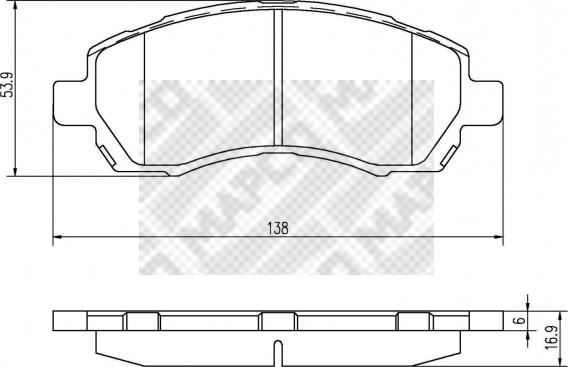 Mapco 6844 - Тормозные колодки, дисковые, комплект autosila-amz.com