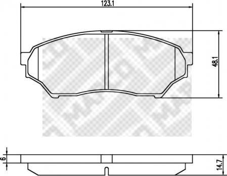 Mapco 6850 - Тормозные колодки, дисковые, комплект autosila-amz.com