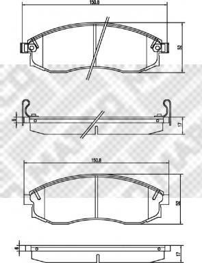 Mapco 6889 - Тормозные колодки, дисковые, комплект autosila-amz.com