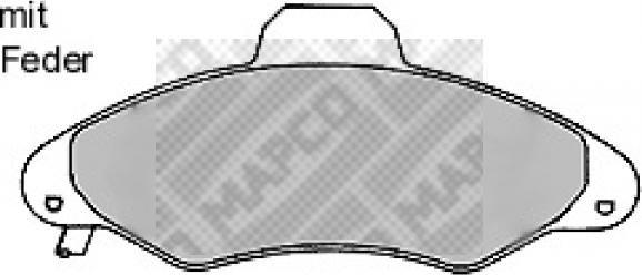 Mapco 6388/1 - Комплект тормозных колодок, дисковый тормоз autosila-amz.com
