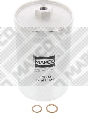 Mapco 62803 - Фильтр топливный AUDI 80 (89 89Q 8A B3) 1.8 S 100 (4A2 C4) 2.6 A6 (4A2 C4) 2.6 VW SCIROCCO ( autosila-amz.com