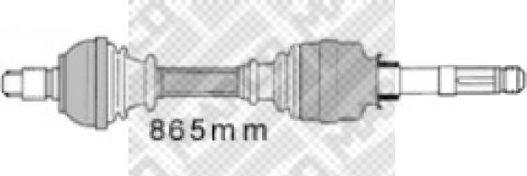 Mapco 16405 - Приводной вал autosila-amz.com