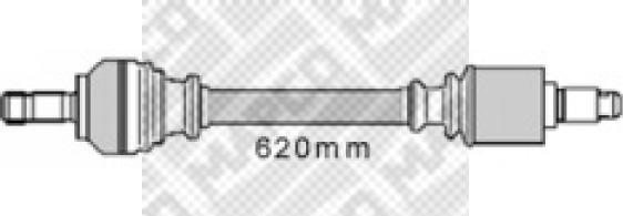 Mapco 16420 - Приводной вал autosila-amz.com