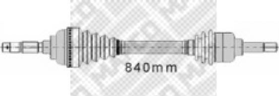 Mapco 16348 - Приводной вал autosila-amz.com