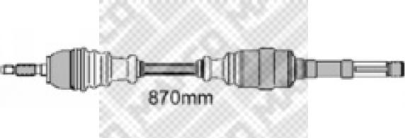 Mapco 16317 - Приводной вал autosila-amz.com