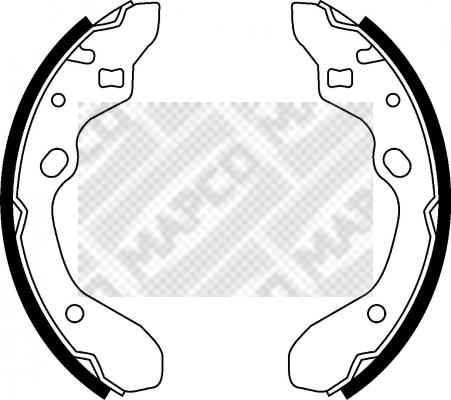 Mapco 8512 - Комплект тормозных колодок, барабанные autosila-amz.com