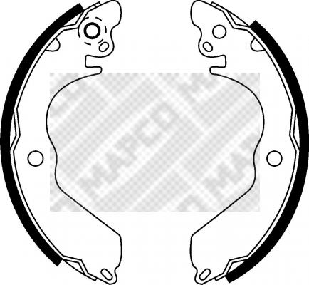 Mapco 8528 - Комплект тормозных колодок, барабанные autosila-amz.com
