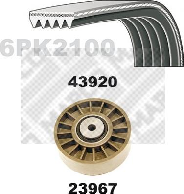 Mapco 23922 - Поликлиновый ременный комплект autosila-amz.com