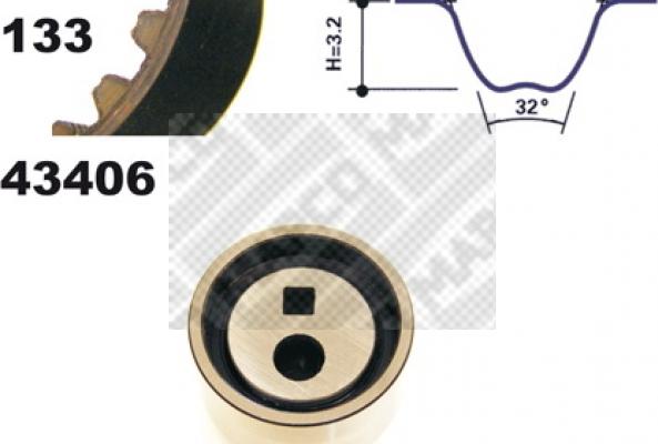 Mapco 23406 - Комплект зубчатого ремня ГРМ autosila-amz.com