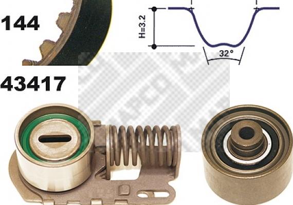 Mapco 23417 - Комплект зубчатого ремня ГРМ autosila-amz.com