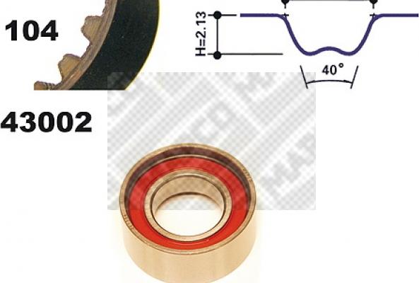 Mapco 23002 - Комплект зубчатого ремня ГРМ autosila-amz.com