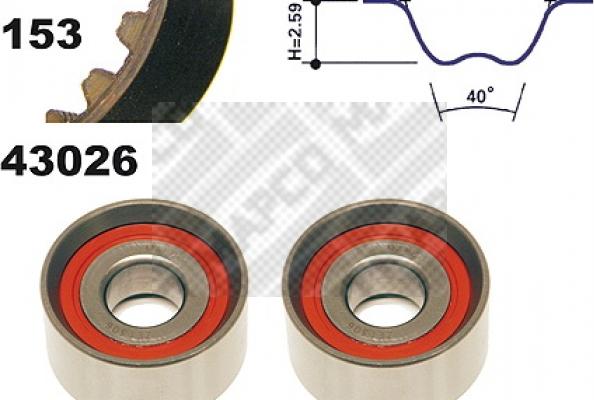 Mapco 23026 - Комплект зубчатого ремня ГРМ autosila-amz.com