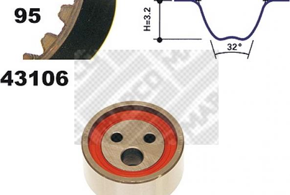 Mapco 23106 - Комплект зубчатого ремня ГРМ autosila-amz.com