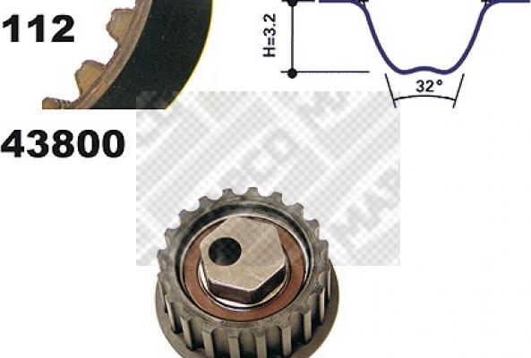 Mapco 23800 - Комплект зубчатого ремня ГРМ autosila-amz.com