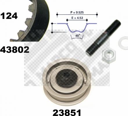 Mapco 23802 - Комплект зубчатого ремня ГРМ autosila-amz.com