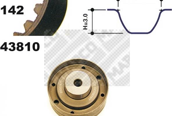 Mapco 23810 - Комплект зубчатого ремня ГРМ autosila-amz.com