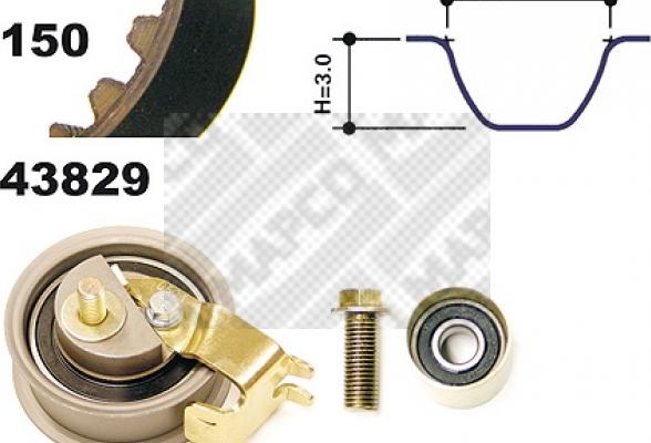 Mapco 23831 - Комплект зубчатого ремня ГРМ autosila-amz.com