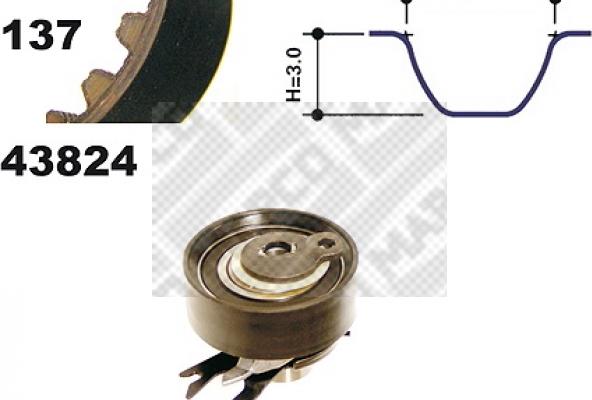 Mapco 23824 - Комплект зубчатого ремня ГРМ autosila-amz.com