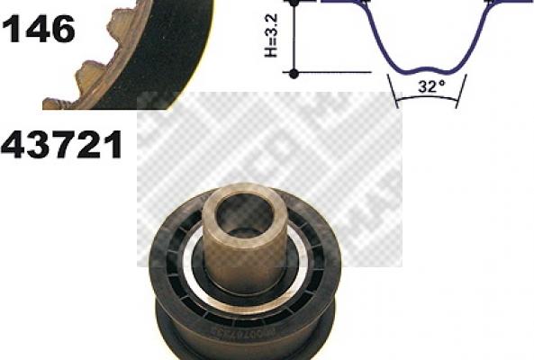 Mapco 23721 - Комплект зубчатого ремня ГРМ autosila-amz.com