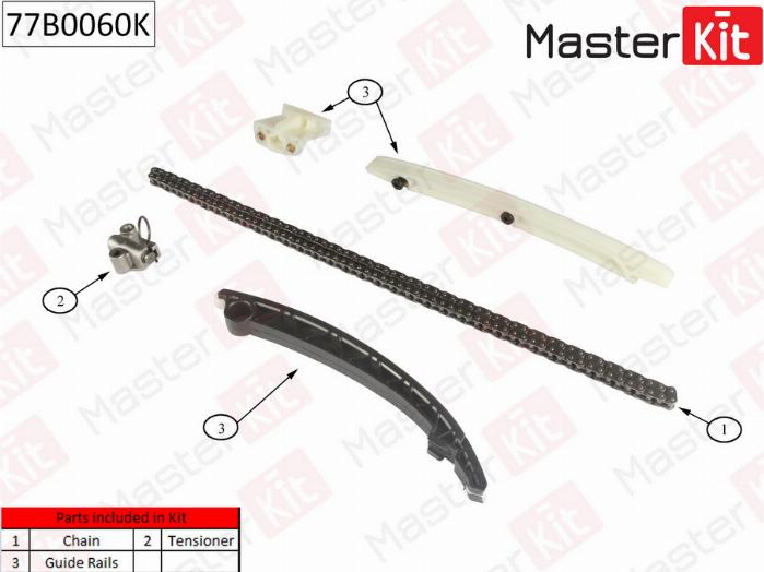 MasterKit 77B0060K - Планка успокоителя, цепь привода autosila-amz.com