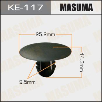 MASUMA KE-117 - Клипса автомобильная (автокрепеж) (упаковка 50 шт, цена за 1 шт) autosila-amz.com