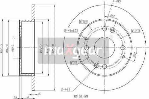 Maxgear 19-0931MAX - Тормозной диск autosila-amz.com