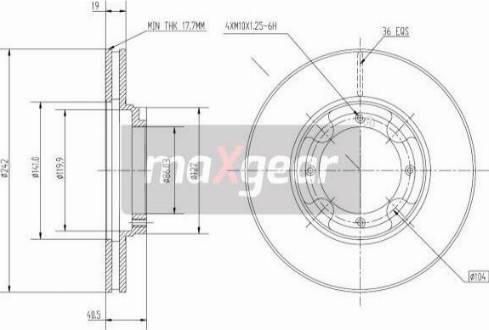 Maxgear 19-0933 - Тормозной диск autosila-amz.com