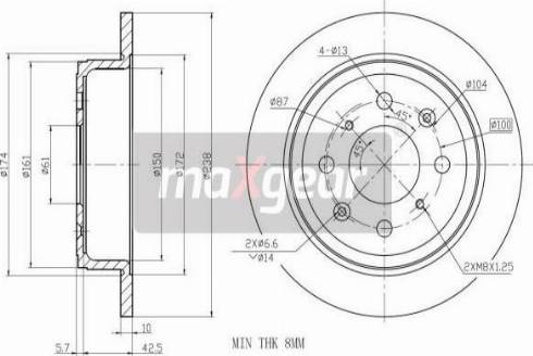 Maxgear 19-0921MAX - Тормозной диск autosila-amz.com