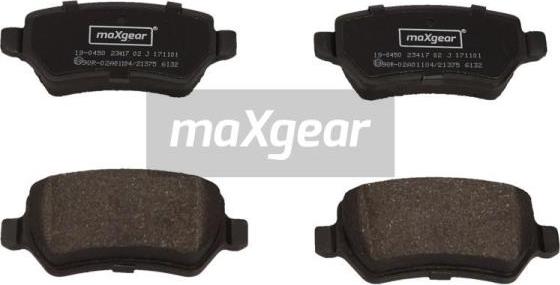 Maxgear 19-0450 - Колодки тормозные дисковые autosila-amz.com