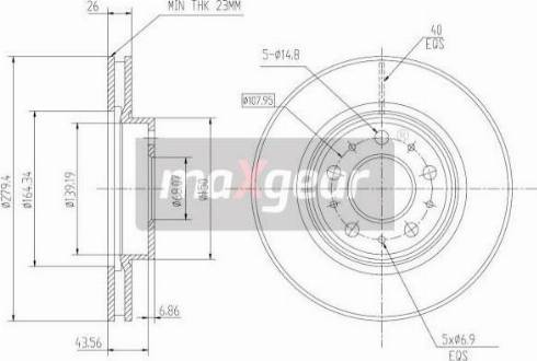 Maxgear 19-0761MAX - Тормозной диск autosila-amz.com