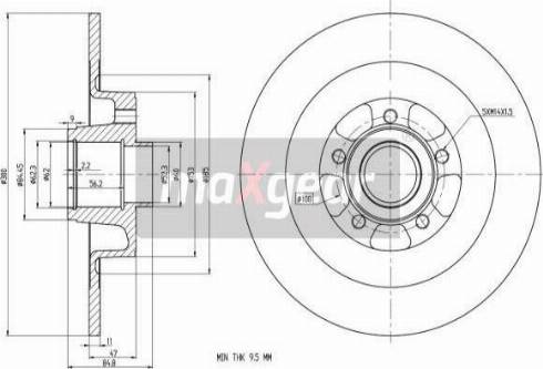 Maxgear 19-1908 - Тормозной диск autosila-amz.com