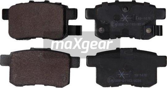 Maxgear 19-1476 - Колодки тормозные дисковые autosila-amz.com