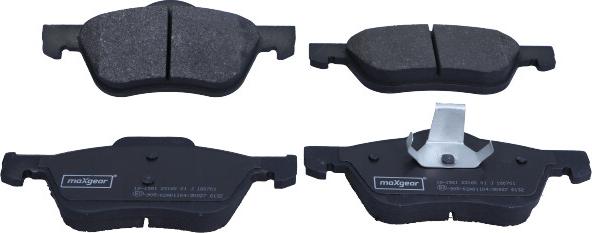 Maxgear 19-1561 - Тормозные колодки, дисковые, комплект autosila-amz.com