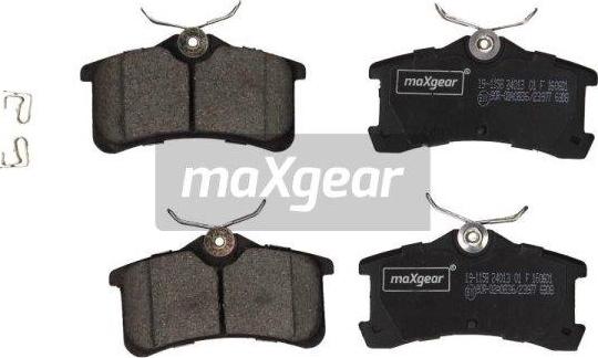 Maxgear 19-1158 - Тормозные колодки, дисковые, комплект autosila-amz.com