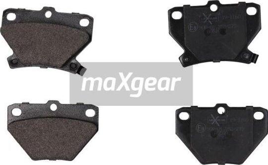 Maxgear 19-1160 - Тормозные колодки, дисковые, комплект autosila-amz.com