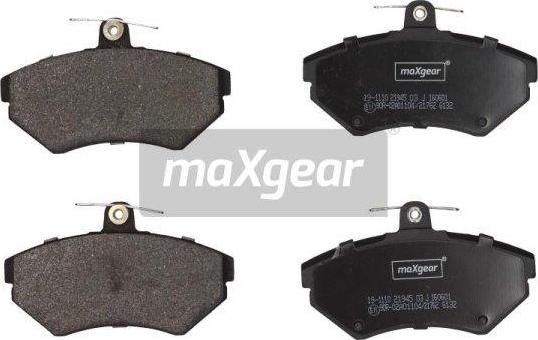 Maxgear 19-1110 - Тормозные колодки, дисковые, комплект autosila-amz.com