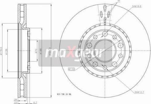 Maxgear 19-1325MAX - Тормозной диск autosila-amz.com