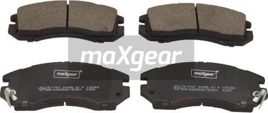 Maxgear 19-1767 - Тормозные колодки, дисковые, комплект autosila-amz.com