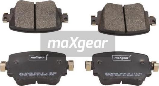 Maxgear 19-3058 - Тормозные колодки, дисковые, комплект autosila-amz.com