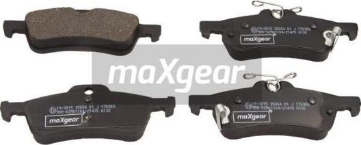 Maxgear 19-3015 - Тормозные колодки, дисковые, комплект autosila-amz.com