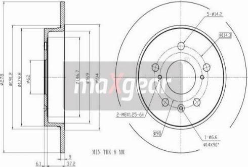 Maxgear 19-3350 - Тормозной диск autosila-amz.com