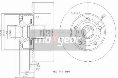 Maxgear 19-3362 - Тормозной диск autosila-amz.com