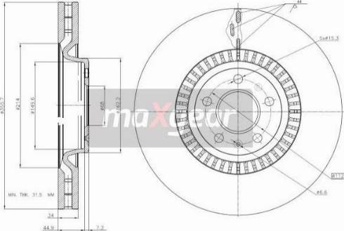 Maxgear 19-3210 - Тормозной диск autosila-amz.com