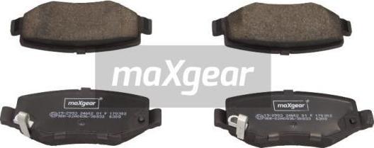 Maxgear 19-2993 - Тормозные колодки, дисковые, комплект autosila-amz.com