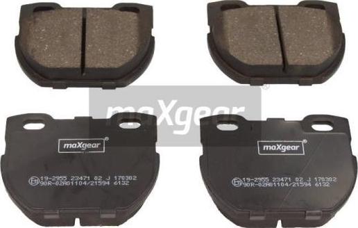 Maxgear 19-2955 - Тормозные колодки, дисковые, комплект autosila-amz.com