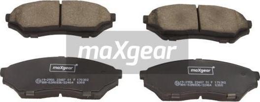 Maxgear 19-2956 - Тормозные колодки, дисковые, комплект autosila-amz.com