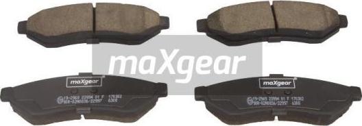Maxgear 19-2969 - Тормозные колодки, дисковые, комплект autosila-amz.com