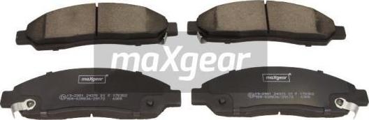 Maxgear 19-2981 - Тормозные колодки, дисковые, комплект autosila-amz.com