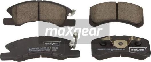 Maxgear 19-2978 - Комплект тормозных колодок, дисковый тормоз autosila-amz.com